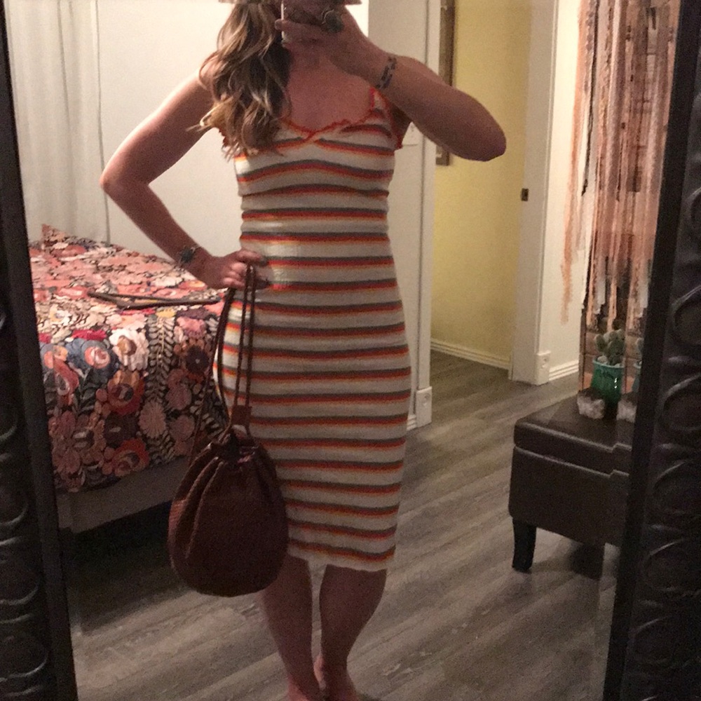 Zara Striped Fitted Dress